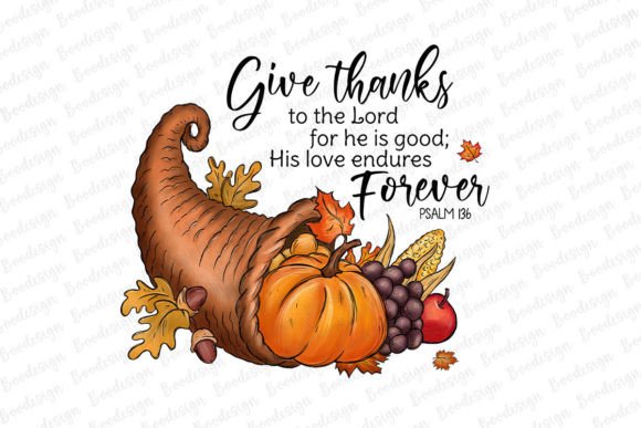 Christian Fall Giving Thanks to the Lord Graphics & Crafts