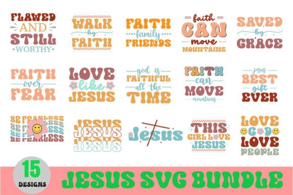 Christian Retro SVG Bundle: Graphics & Crafts for Local Branding