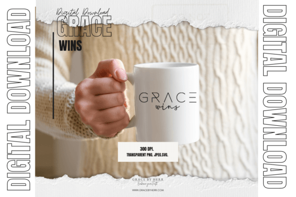 Grace Wins Christian Scripture Print Graphics & Print Templates