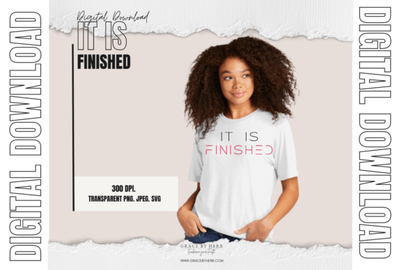 It Is Finished Jesus Scripture Quote Graphics Print Templates