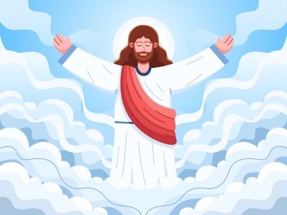 Jesus Ascending to Heaven Graphics