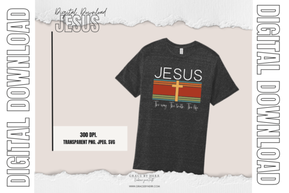 Jesus Christian Scripture Retro Graphics & Print Templates