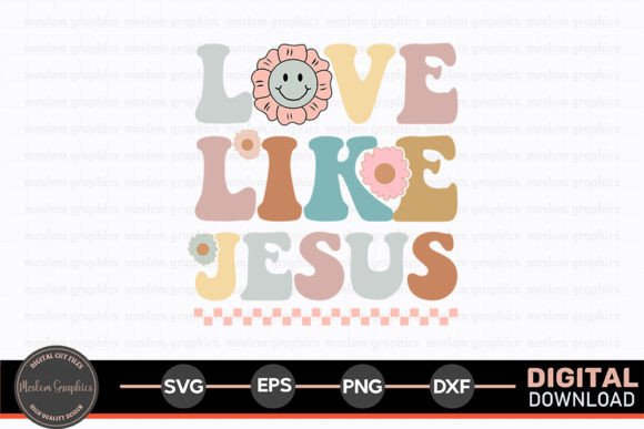 Love Like Jesus Christian Retro SVG Graphics & Crafts Review