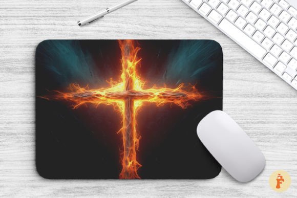 Mouse Pad Christian Cross Holy Fire: Graphics & Backgrounds Review